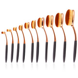 Rose Gold Oval Makeup Brushes