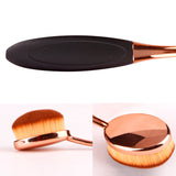 Rose Gold Oval Makeup Brushes