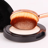 Rose Gold Oval Makeup Brushes