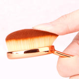 Rose Gold Oval Makeup Brushes